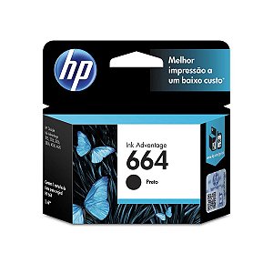 CARTUCHO HP 664 PRETO R.F6V29AB - HP