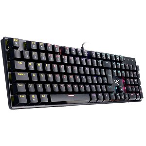 TECLADO USB MECANICO GAMER SHELTER LED RAINBOW R.GTM100 - VI