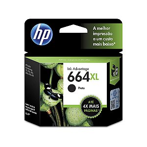 CARTUCHO HP 664XL PRETO 8,5ML R.F6V31AB - HP