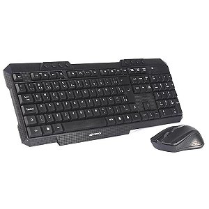 TECLADO E MOUSE SEM FIO PRETO K-W10BK - C3 TECH