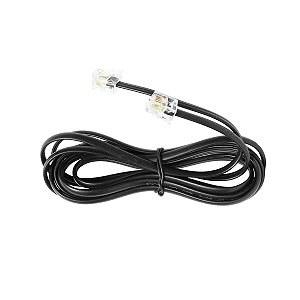 CABO TELEFONE LISO PRETO RJ11 2MTS R.018-1395 - CONNECT PRO