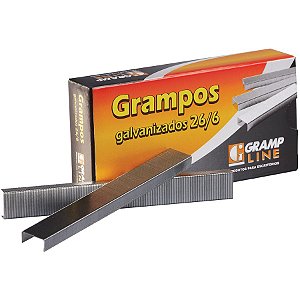 GRAMPO GALVANIZADO 26/6 CAIXA COM 5000 - GRAMP LINE