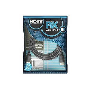 CABO HDMI 2.1 8K HDR 19P 5M PRETO R.018-1035 - PIX