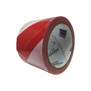 FITA PLASTICA ZEBRADA VERMELHO/BRANCO 7CM X 200 METROS - PLASTCOR