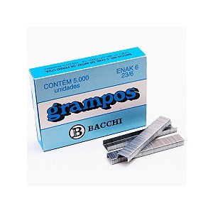 GRAMPO GALVANIZADO 23/06 CAIXA COM 5000 2160-1 - BACCHI