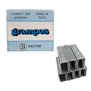 GRAMPO GALVANIZADO 23/24 CAIXA COM 1000 2223-3 - BACCHI