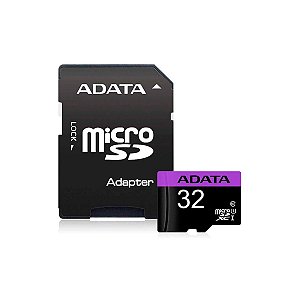 CARTAO DE MEMORIA 32GB MICRO SD C/ ADAPTADOR SD CLASSE 10 R.AUSDH32GUICL10-RA1 - ADATA