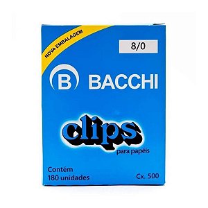 CLIPS 8/0 GALV. - CX. C/ 500GR 1010-0 - BACCHI