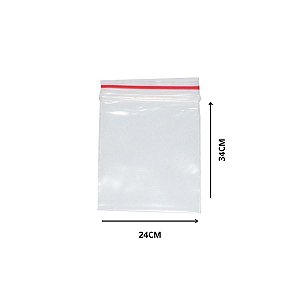 SACO PLASTICO ZIPLOCK TIPO ENVELOPE 24 X 34 CM