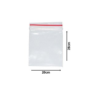 SACO PLASTICO ZIPLOCK TIPO ENVELOPE 20 X 28CM