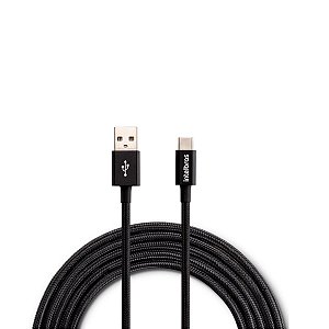 CABO USB A X USB C NYLON 1,5M C/ CARREGAMENTO RAPIDO ATE 3,0