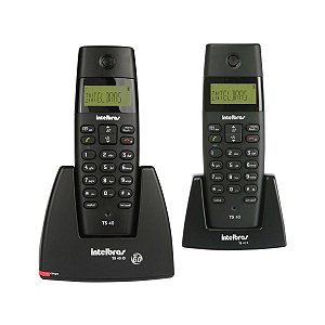 TELEFONE SEM FIO TS-40C PRETO COM IDENTIFICADOR E RAMAL - IN