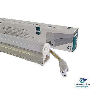 Led Tubular T5 6W Com Calha Luz Neutra