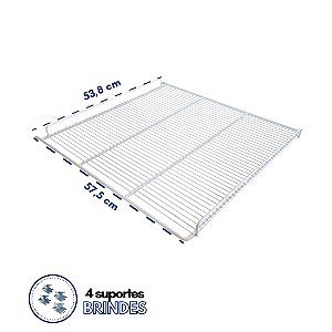 Grade Prateleira Fricon Vcv565 + 4 Suportes
