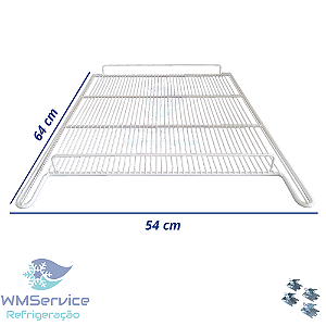 Grade Prateleira Metalfrio Vf56 Vf55 G148 + 4 Suportes