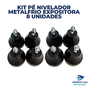 Kit Pé Nivelador Metalfrio Expositora 8 Unidades