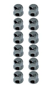 10 Capas De Porca Caminhões Cromada 32mm