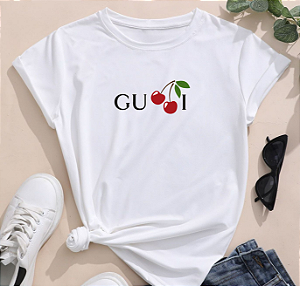 T-shirt GUCCI CEREJA - Branco