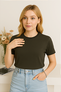 T-shirt BÁSICA VERDE MUSGO