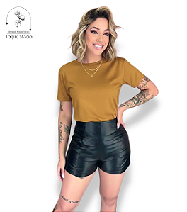 T-shirt BÁSICA MOSTARDA