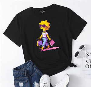T-shirt LISA SIMP - PRETO