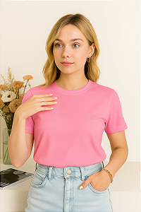 T-shirt BÁSICA ROSA IOGURTE