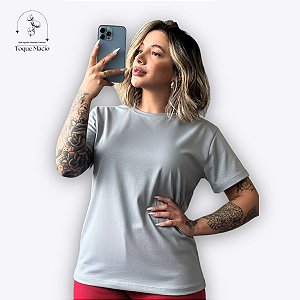 T-shirt BÁSICA CINZA PRATA