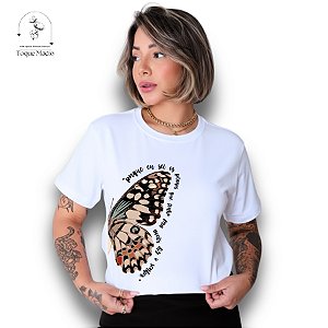 T-shirt PLANOS BORBOLETA - BRANCO