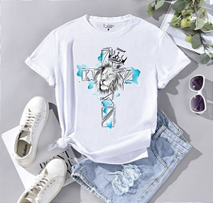 T-shirt LEÃO CRUZ - BRANCO