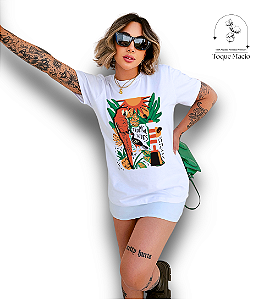 T-shirt TROPICAL VIBES - BRANCO