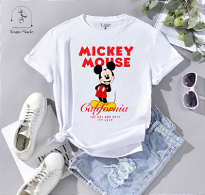 T-shirt MICKEY CALIFORNIA - BRANCO