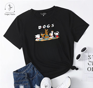 T-shirt  DOGS - PRETO