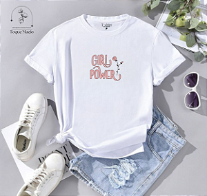T-shirt GIRL POWER - BRANCO