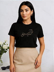 T-shirt YESHUA LION - PRETO