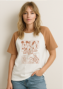 OVERSIZED RAGLAN MICKEY PATETA - MARROM