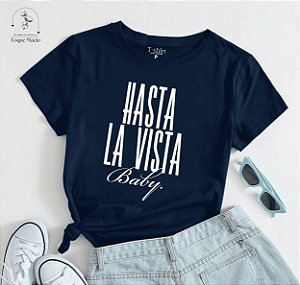 T-shirt HASTA LA VISTA BABY - AZUL MARINHO
