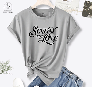 T-shirt SUNDAY - CINZA PRATA