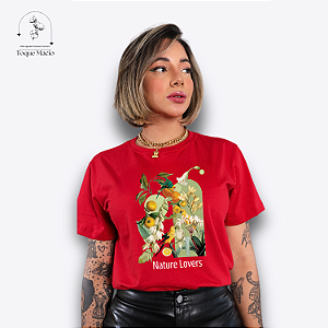 T-SHIRT NATURE LOVERS - VERMELHO