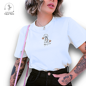 T-SHIRT ROGAI POR NOS - BRANCO