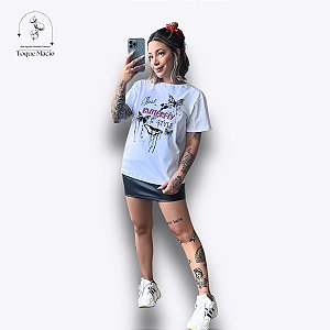 T-SHIRT BUTTERFLY STYLE - BRANCO