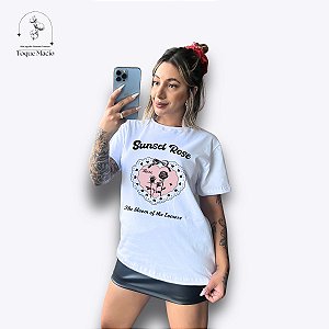 T-SHIRT SUNSET ROSE - BRANCO