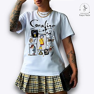 T-SHIRT CORALINE - BRANCO