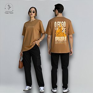 OVERSIZED UNISSEX O FOGO - CAPUCCINO