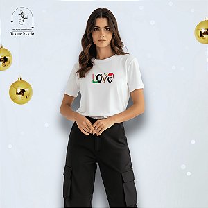 T-SHIRT LOVE NATAL - BRANCO