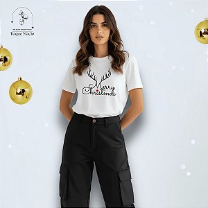 T-SHIRT MERRY CHRISTMAS - BRANCO