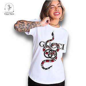 T-SHIRT GUCCI SNAKE - BRANCO