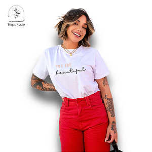 T-SHIRT YOU ARE BEAUTIFUL - BRANCO