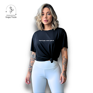 T-SHIRT O LOOK TA PAGO, O TREINO A GENTE VÊ - PRETO