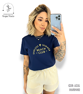T-SHIRT BEACH CLUB - AZUL MARINHO