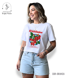 T-SHIRT FRAMBOISE - BRANCO
